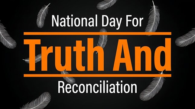 National day for truth and reconciliation observance with orange feathers