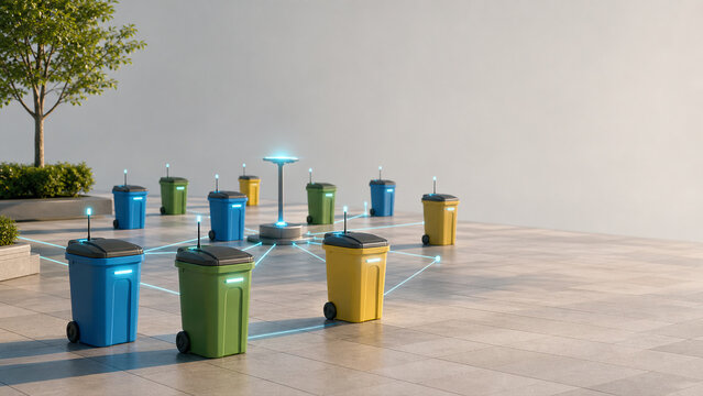 Smart Waste Management System with Connected IoT Trash Bins