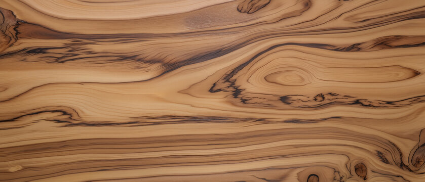 Natural olive wood texture background with organic grain patterns and dark swirls for interior design surface decoration furniture finish rustic wooden material backdrop