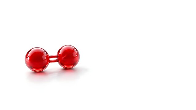 Oxygen Molecule O2 Isolated on White Background Scientific 3D Render