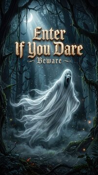 Spooky happy halloween ghost enter if you dare halloween decorations party theme