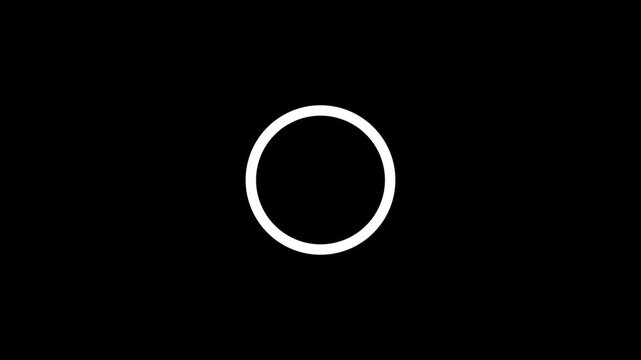 2D Animated Circle Tap Icon with Ripple Effect With Black background .Animation for Mobile App UI. 2d loop animation