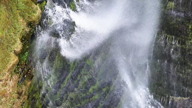Waterfall running upwards - The Devils Chimney near Glencar Lough, Ireland