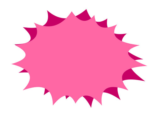 Pink explosion burst shape for banners posters stickers sales graphic design