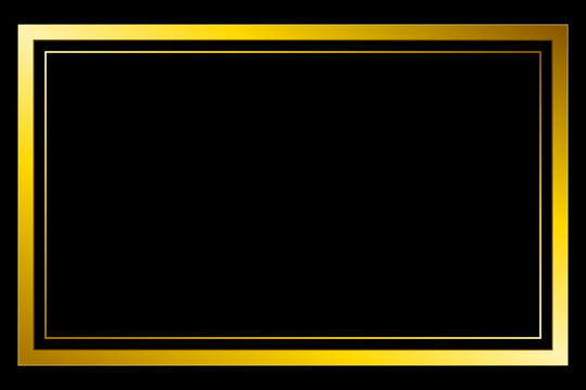 Luxury 3D gold rectangular frame elegant premium layout template