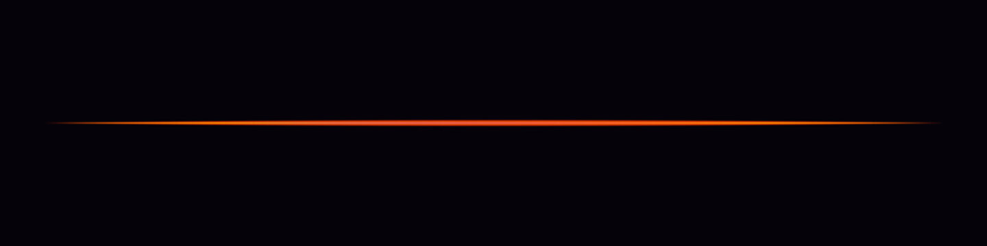 Cyberpunk neon orange glowing horizontal line divider with tech interface accents