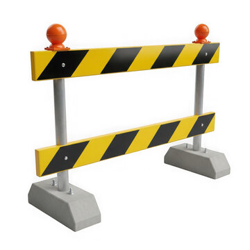 Road construction barrier with orange cones