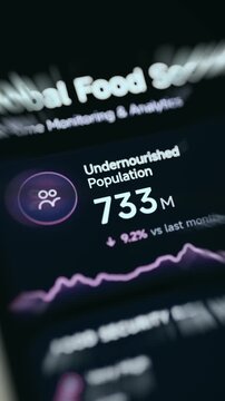Undernourished population data from Global Food Security dashboard