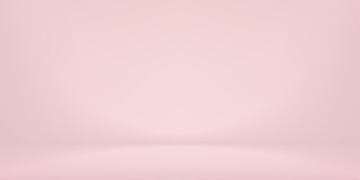 3D pink backdrop featuring soft rose tones and gold accents offers clean minimal stage. Vector bg for spring cosmetics, beauty products, and elegant brand presentations