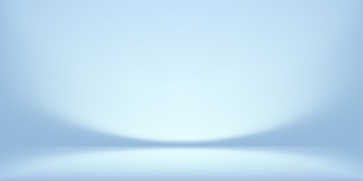 Blue elegant gradient bg studio setting with minimalist platform. Vector background soft cyan lighting, and clean space for luxury brand displays and contemporary design mockups