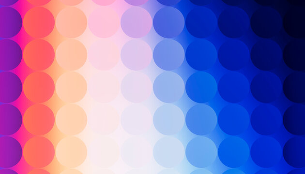 3D soft circle matrix creates a pastel digital wallpaper.