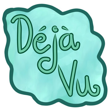 Illustration of D&eacute;j&agrave; Vu Typography