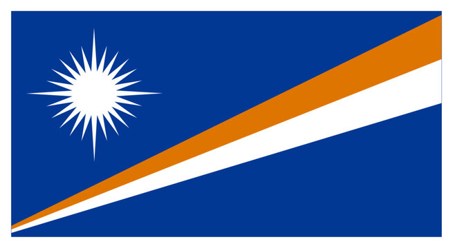 Rectangle Republic of the Marshall Islands Flag Oceania Country