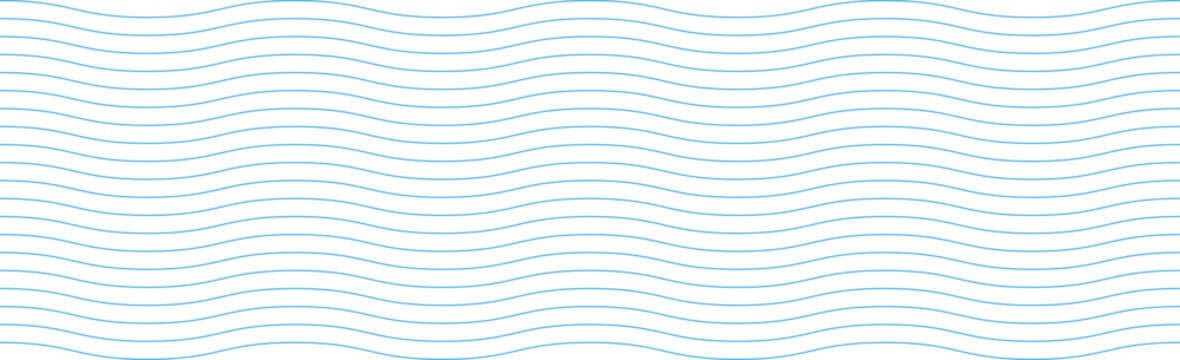 Seamless wavy line pattern. Abstract monochrome topographic contour background texture. vector illustration