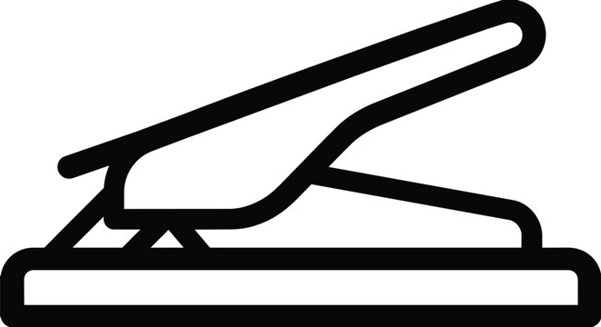 Office stapler icon for stationery and documentation themes