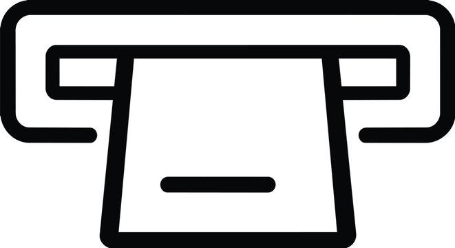 Paper slot or card reader icon for banking and transactions