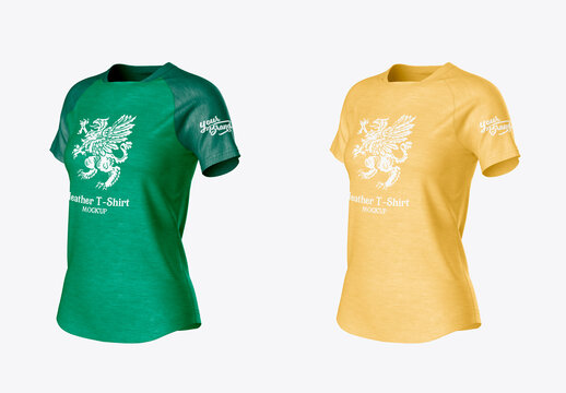 Heather Women's T-Shirt Mockup