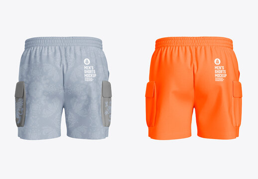 Men's Cargo Shorts Mockup