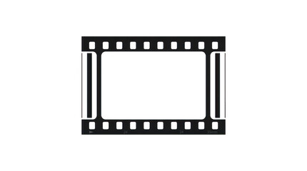 Fototapeta premium Black film strip icon on white background isolated on transparent background