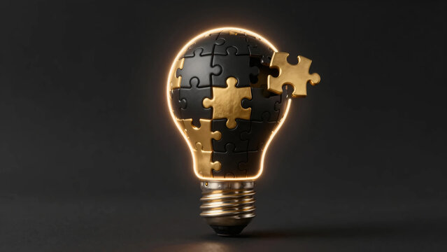 Closeup of professional business hand connecting illuminated puzzle pieces with virtual software dashboards symbolizing innovation enterprise collaboration cloud computing and digital business solutio
