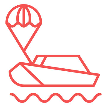 Parasailing Icon Style
