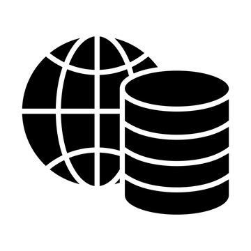 DNS server icon vector. Domain name system illustration sign. Network resolver symbol. Internet infrastructure logo or mark.