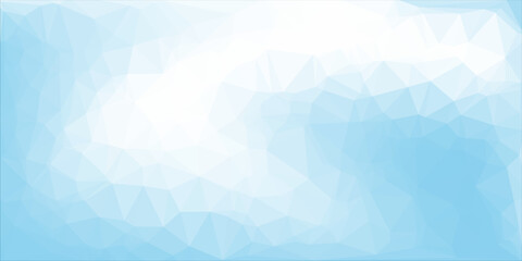 Light Blue Low Poly Abstract Background with Geometric Polygon Mesh and Soft Crystal Texture © Sukses
