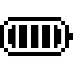 Fototapeta premium Battery Pixel Icon Vector Illustration