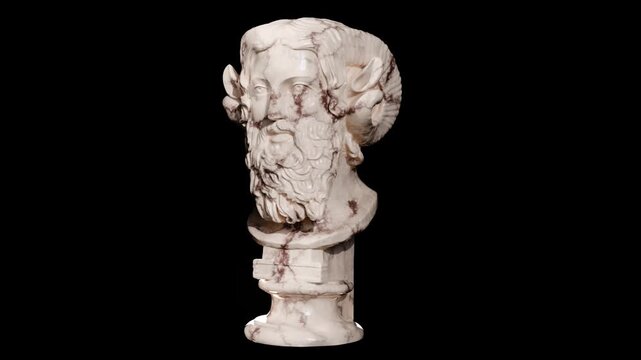 Sculpture of Zeus Ammon 3D Render
