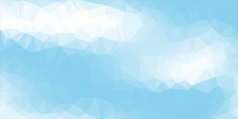 Light Blue Low Poly Geometric Background with Abstract Polygon Mesh and Minimal Crystal Texture © HAMDI