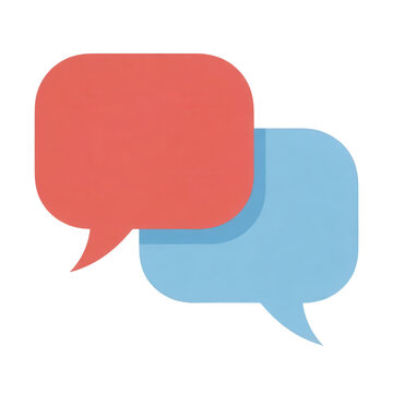 Red and Blue Speech Bubble Transparent Background