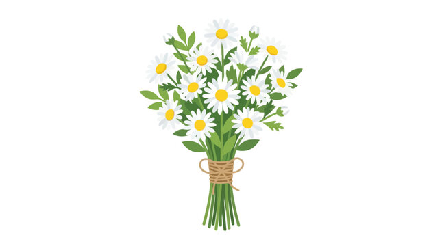 Bouquet of white daisies with yellow centers