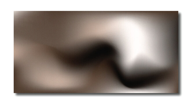 Abstract grainy metallic liquid gradient background with dark bronze and silver wavy chrome texture