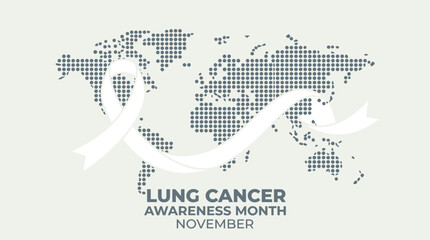 Fototapeta premium Lung Cancer Awareness Month Global Campaign.