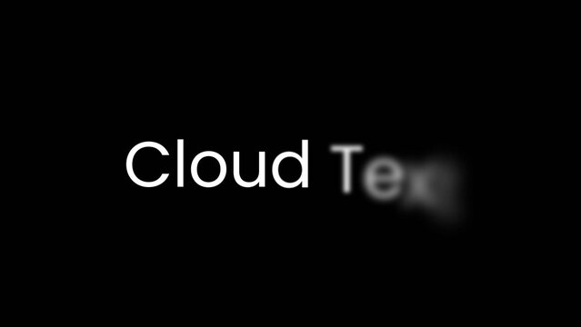 Soft Blur Text Animation