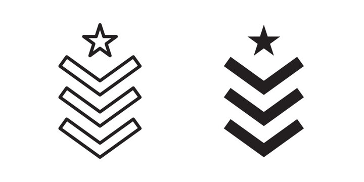 Military rank badge icon