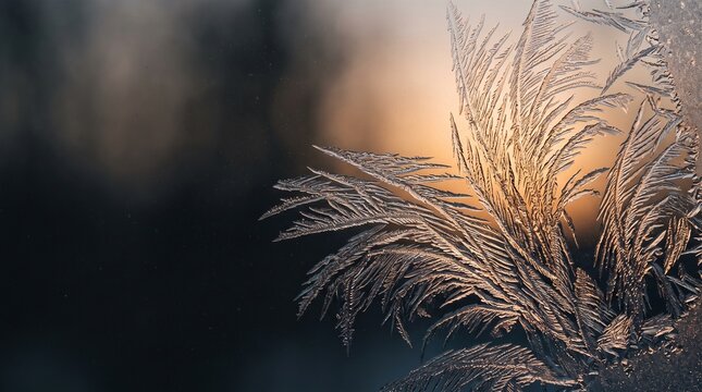 Creative Frosty grass, frozen foliage, winter landscape, cold weather 2k