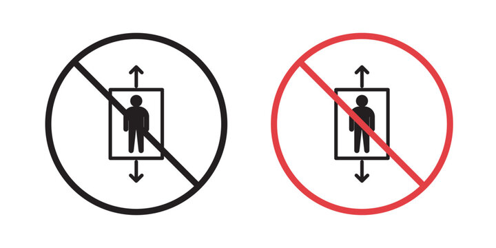 No elevator sign