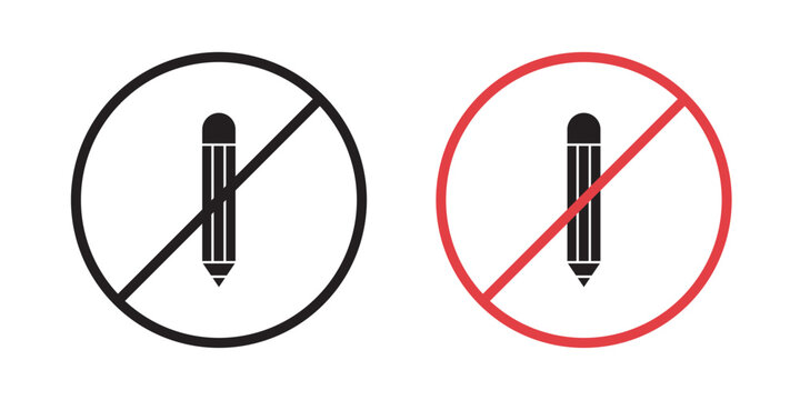 No writing sign