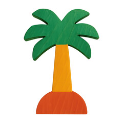 Obraz premium PNG Colorful tropical palm tree illustration.