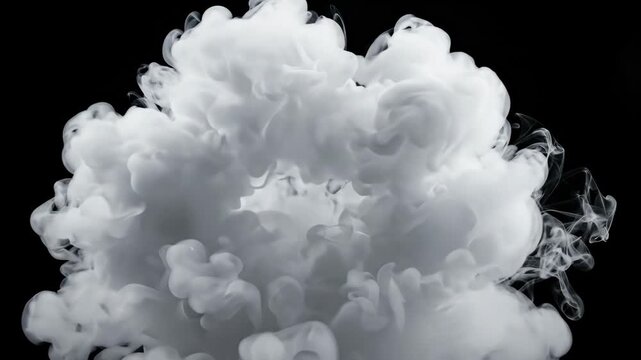 Dramatic Cloud Explosion with Thick Smoke Plumes.