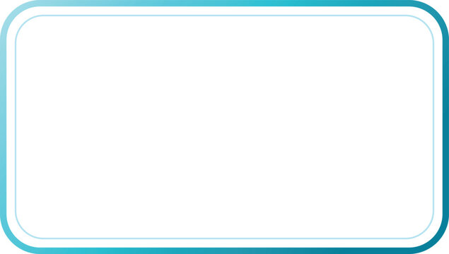 Blank rounded rectangle with blue gradient border for design elements and copy space
