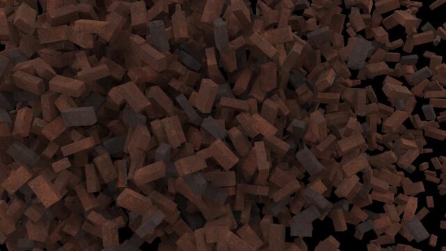 Animated Dynamic Brick horizontal wipe Transition for Construction and Gaming Edits.