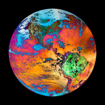 Rising sea temperatures, conceptual illustration