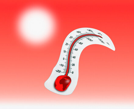 Global warming, conceptual illustration