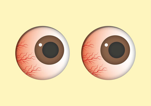 Red eyes, illustration