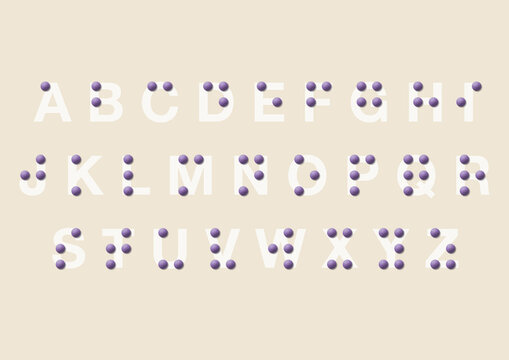 Alphabet written in Braille, illustration