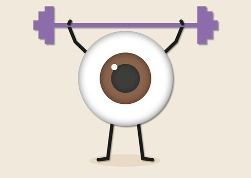 Eye exercises, conceptual illustration