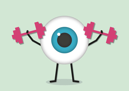 Eye exercises, conceptual illustration