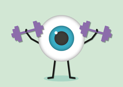 Eye exercises, conceptual illustration
